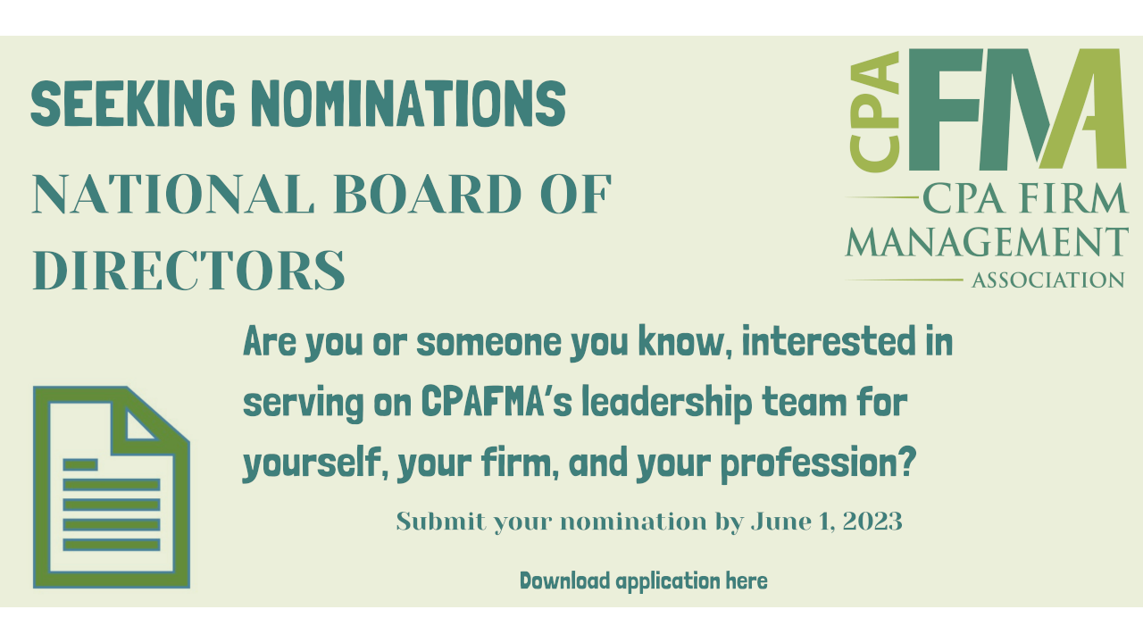 Seeking Nominations: National Board of Directors